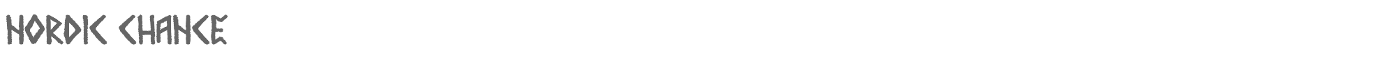 Sample characters Nordic Chance Font